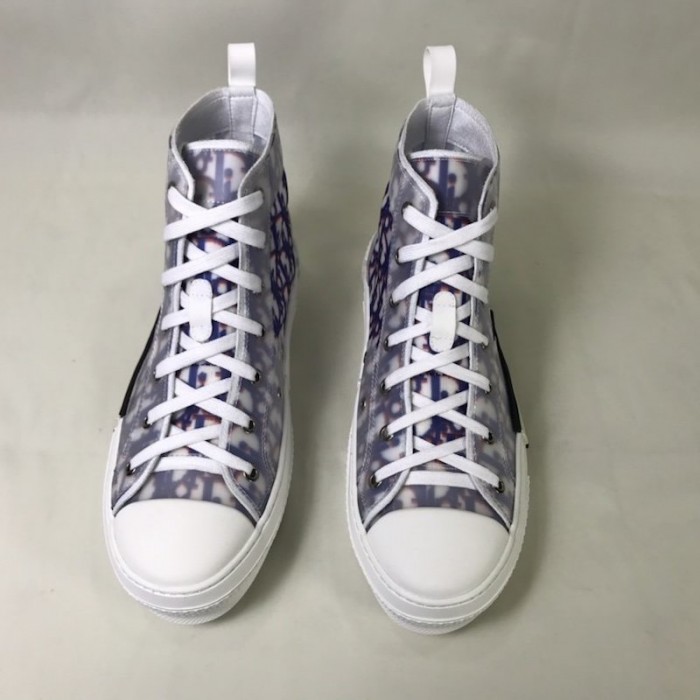 D*or b23 high top logo oblique blue & red