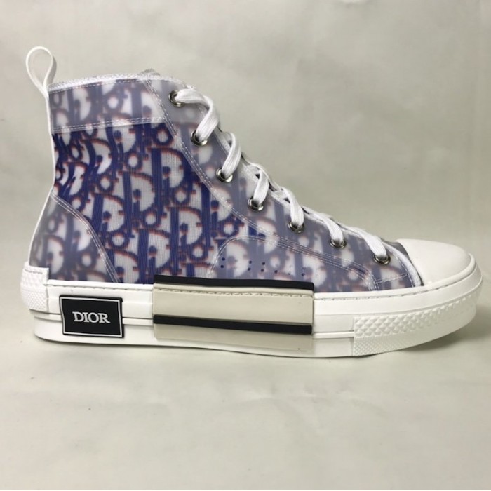D*or b23 high top logo oblique blue & red