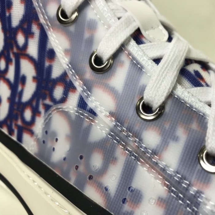 D*or b23 high top logo oblique blue & red