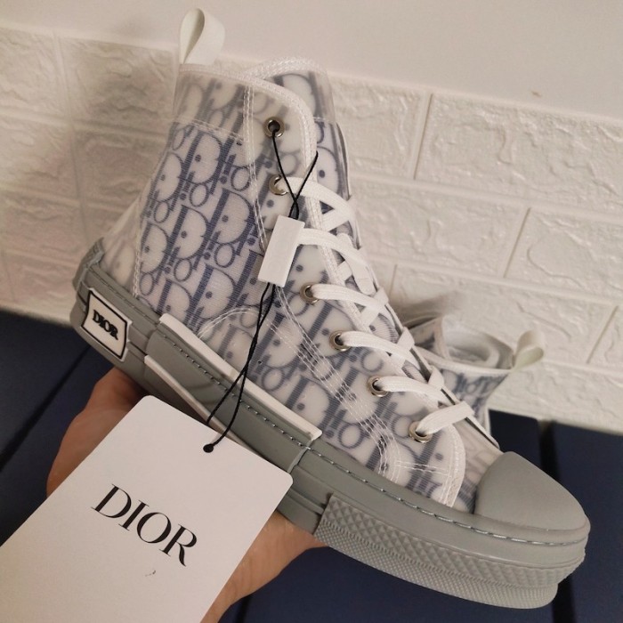 D*or b23 high top logo oblique navy / grey