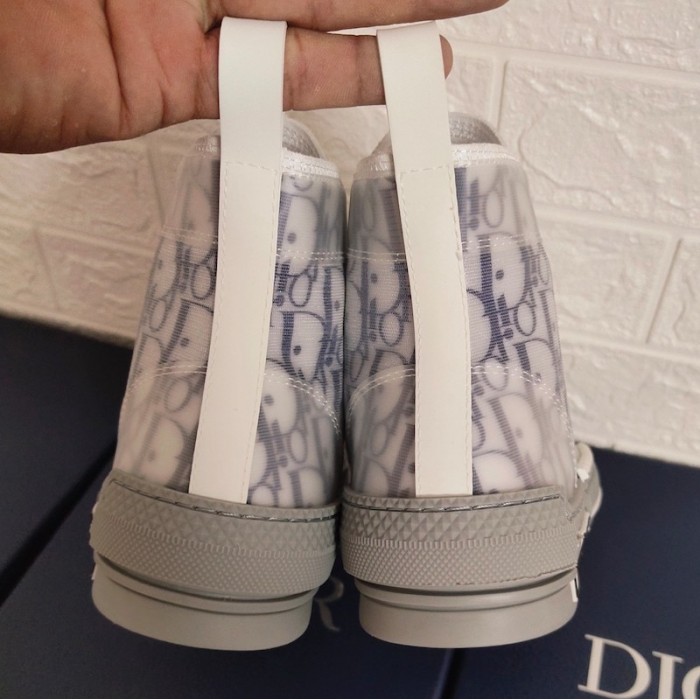 D*or b23 high top logo oblique navy / grey