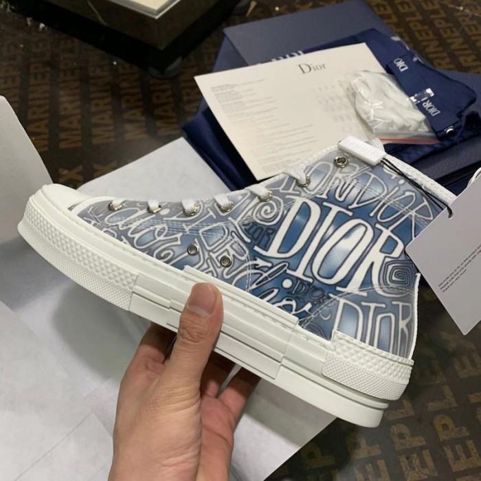 D*or b23 high top logo oblique blue color