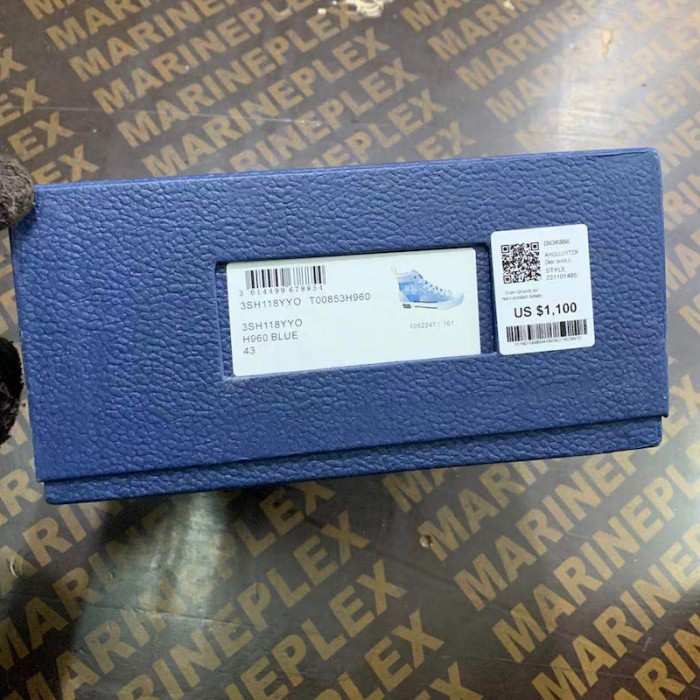 D*or b23 high top logo oblique blue color