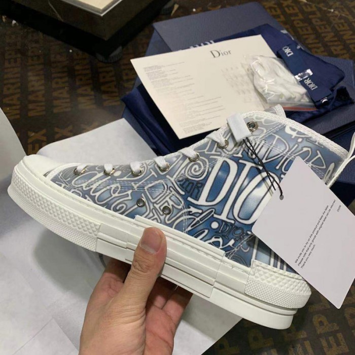 D*or b23 high top logo oblique blue color