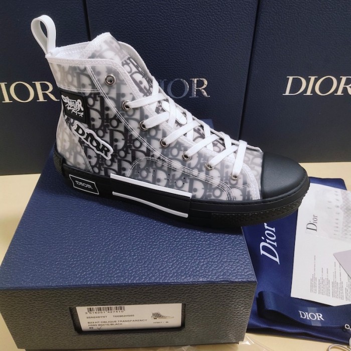 D*or b23 high top logo oblique patch black