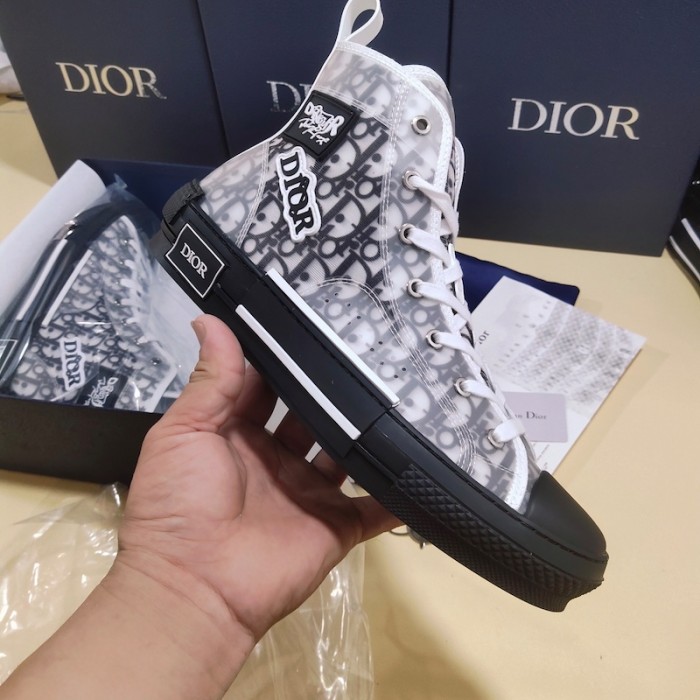 D*or b23 high top logo oblique patch black