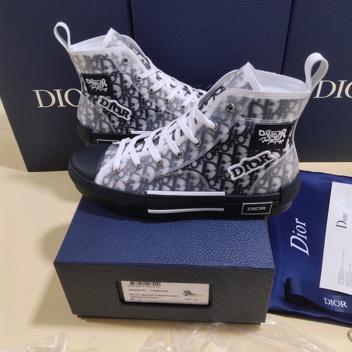 D*or b23 high top logo oblique patch black