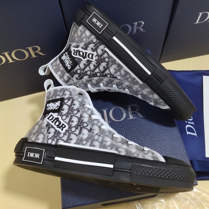D*or b23 high top logo oblique patch black