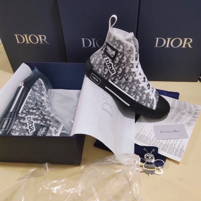 D*or b23 high top logo oblique patch black