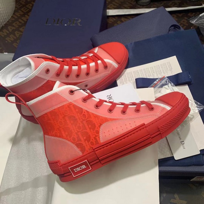 D*or b23 high top logo oblique red