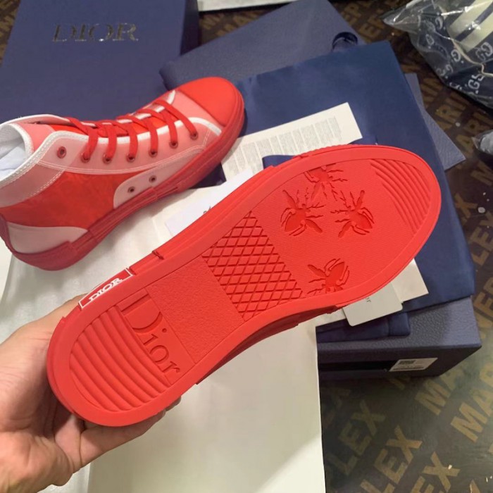 D*or b23 high top logo oblique red