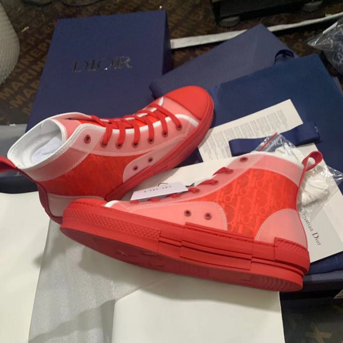 D*or b23 high top logo oblique red