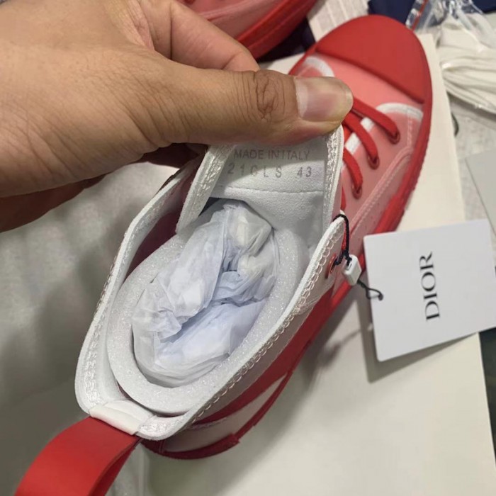 D*or b23 high top logo oblique red