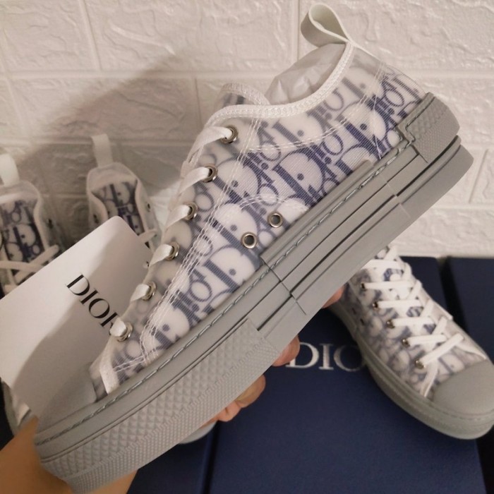 D*or b23 low top logo oblique navy / grey