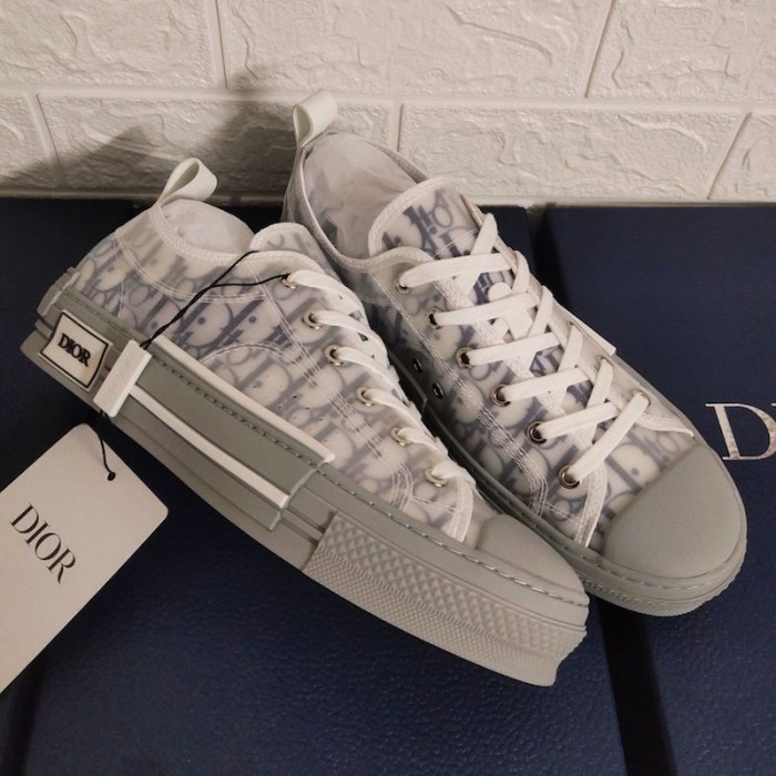 D*or b23 low top logo oblique navy / grey