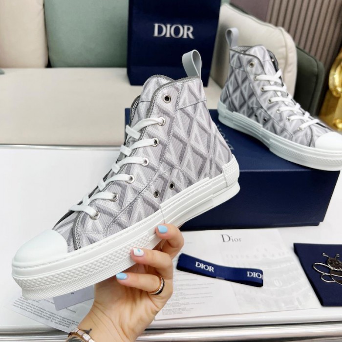 b23 high-top sneaker D*or gray cd diamond canvas