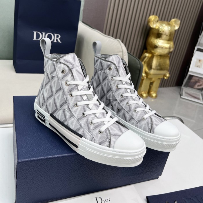 b23 high-top sneaker D*or gray cd diamond canvas