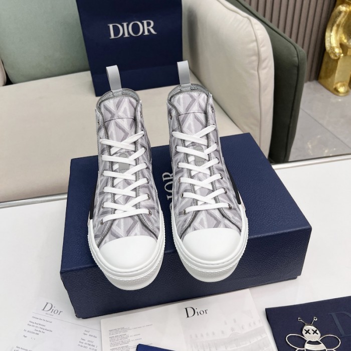 b23 high-top sneaker D*or gray cd diamond canvas