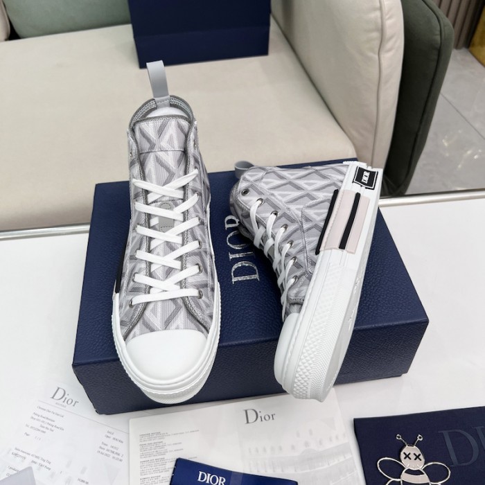 b23 high-top sneaker D*or gray cd diamond canvas