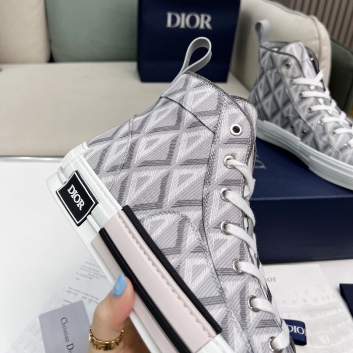 b23 high-top sneaker D*or gray cd diamond canvas