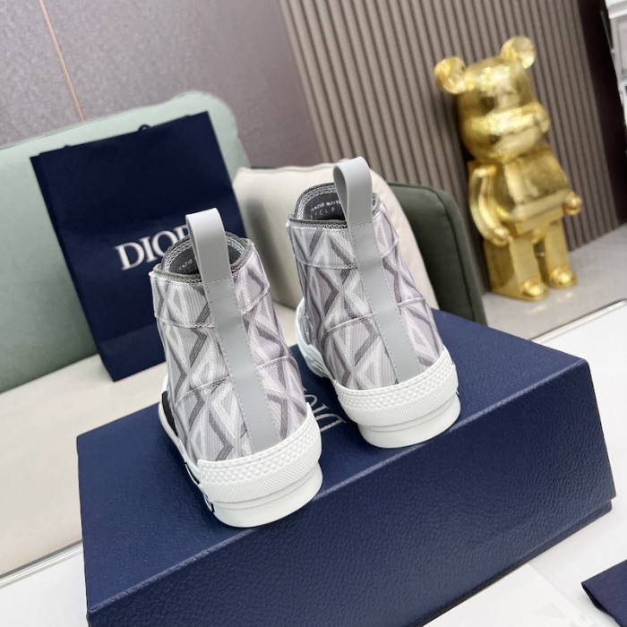 b23 high-top sneaker D*or gray cd diamond canvas