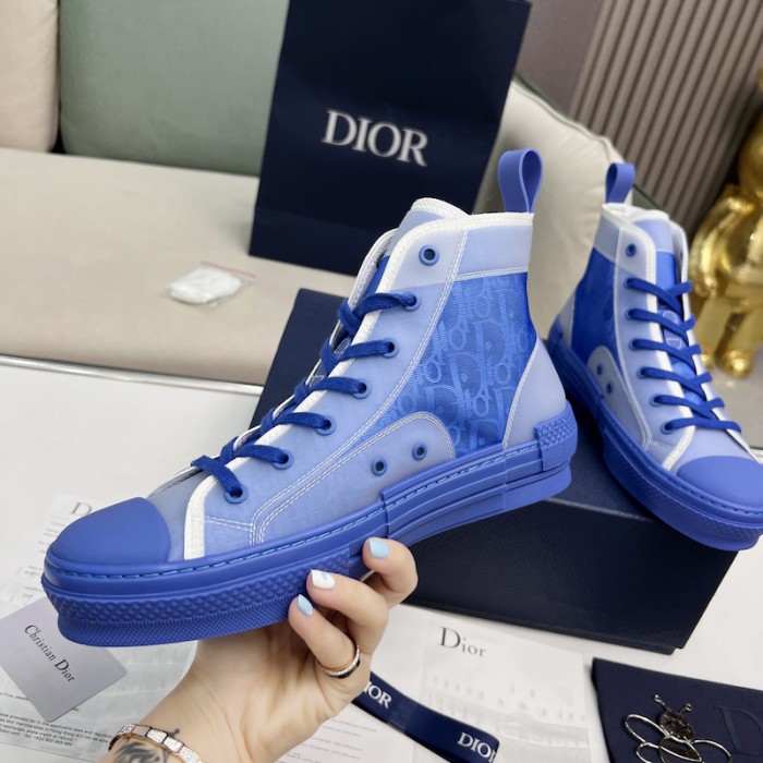 b23 high-top sneaker blue D*or oblique canvas