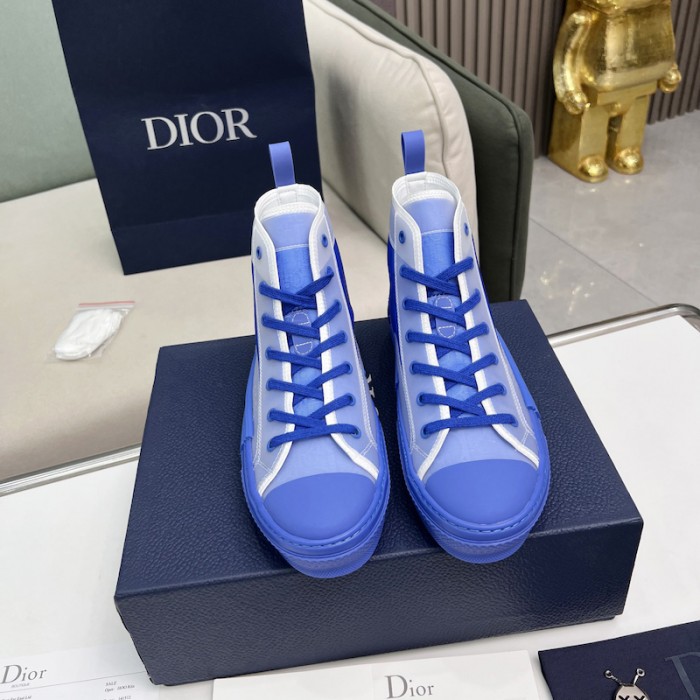 b23 high-top sneaker blue D*or oblique canvas