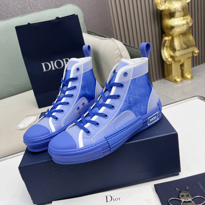 b23 high-top sneaker blue D*or oblique canvas