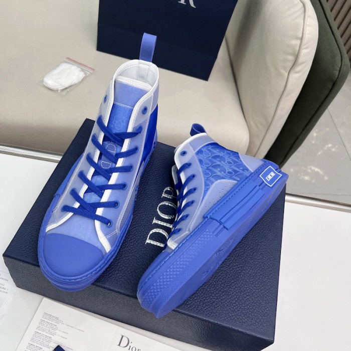 b23 high-top sneaker blue D*or oblique canvas