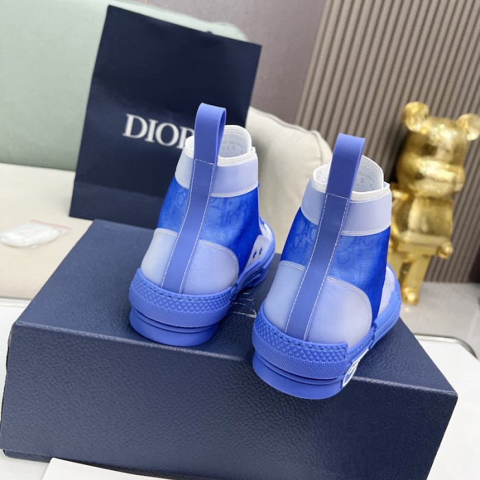 b23 high-top sneaker blue D*or oblique canvas