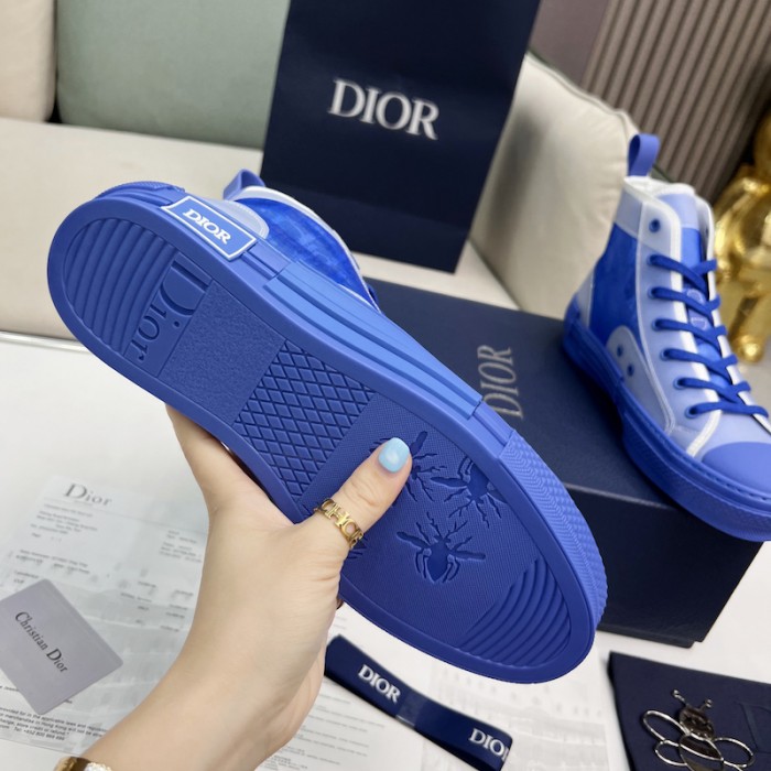 b23 high-top sneaker blue D*or oblique canvas