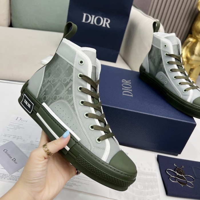 b23 high-top sneaker olive D*or oblique canvas