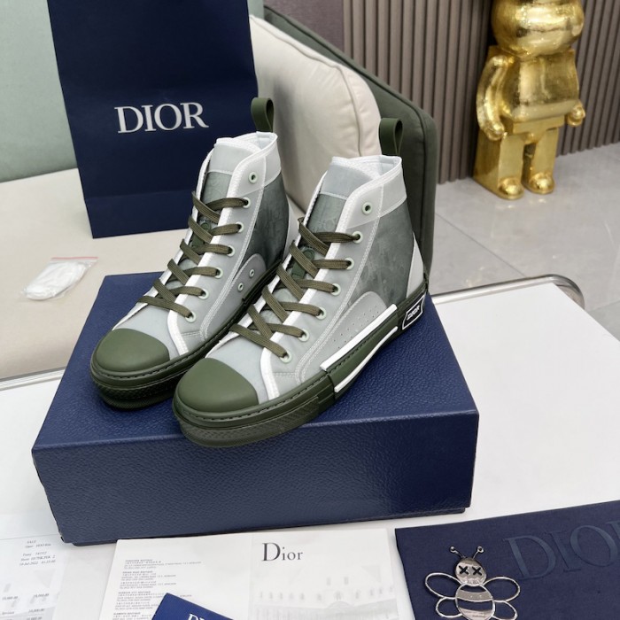 b23 high-top sneaker olive D*or oblique canvas