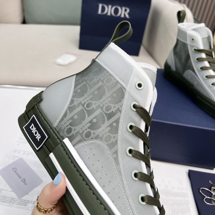 b23 high-top sneaker olive D*or oblique canvas