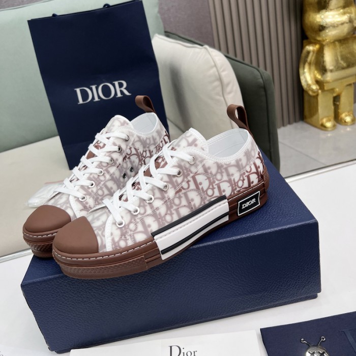 b23 low-top sneaker coffee D*or oblique canvas