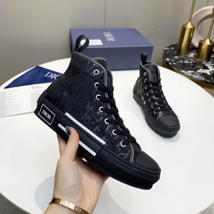 b23 high-top sneaker black D*or oblique canvas