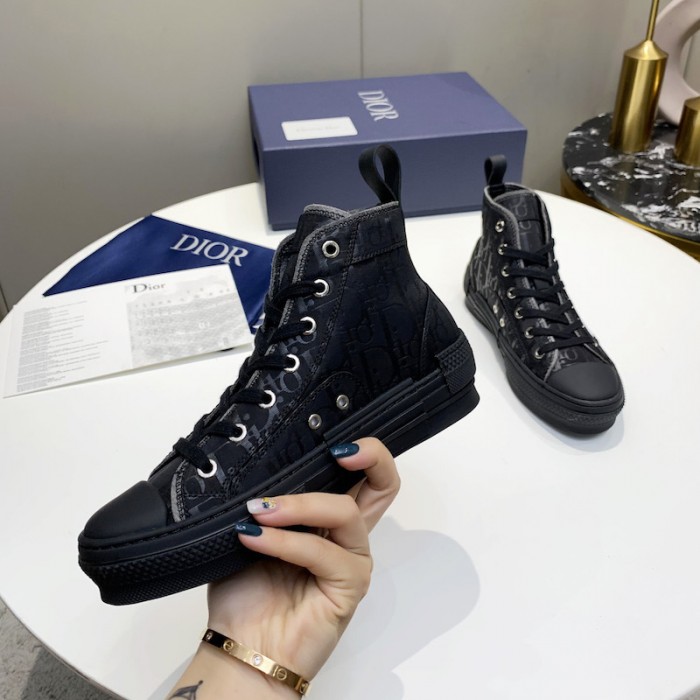 b23 high-top sneaker black D*or oblique canvas