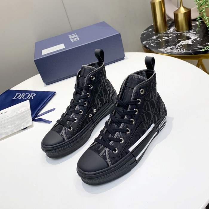 b23 high-top sneaker black D*or oblique canvas