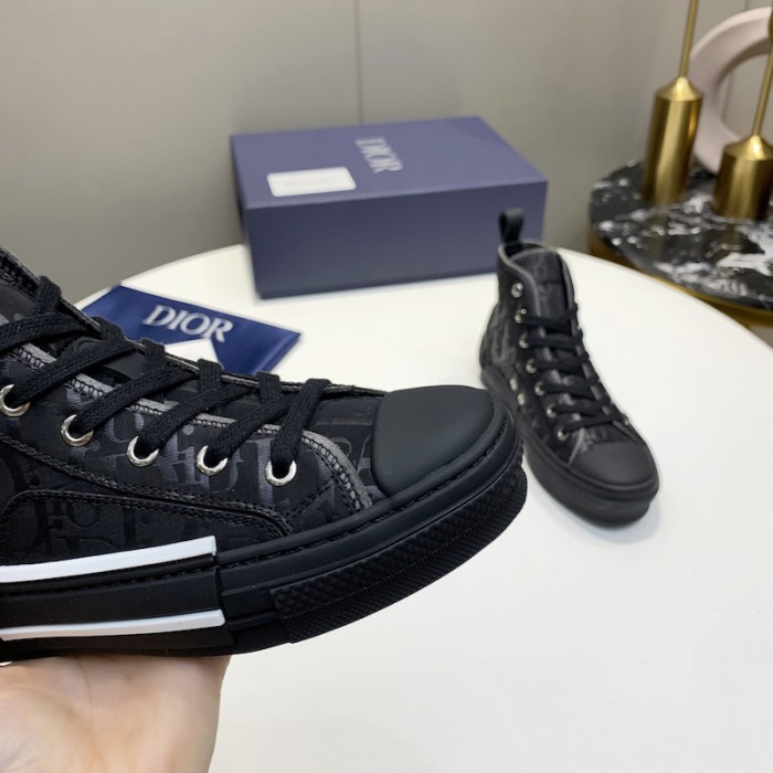 b23 high-top sneaker black D*or oblique canvas