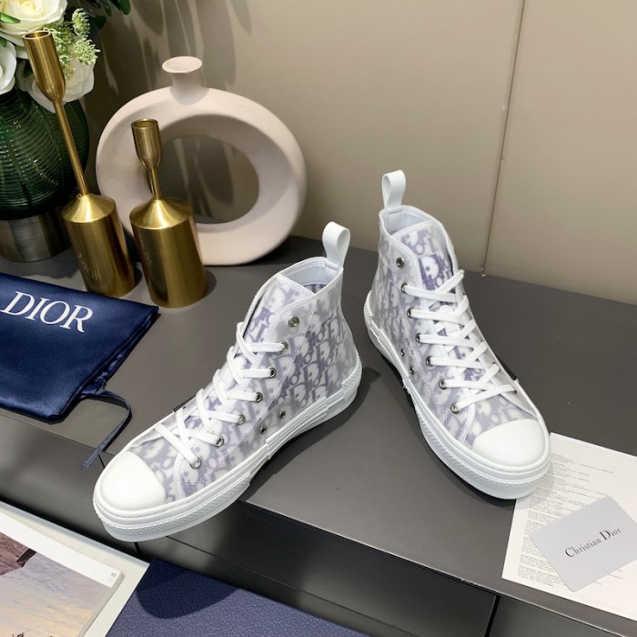 b23 D*or and kenny scharf high-top sneaker white and purple