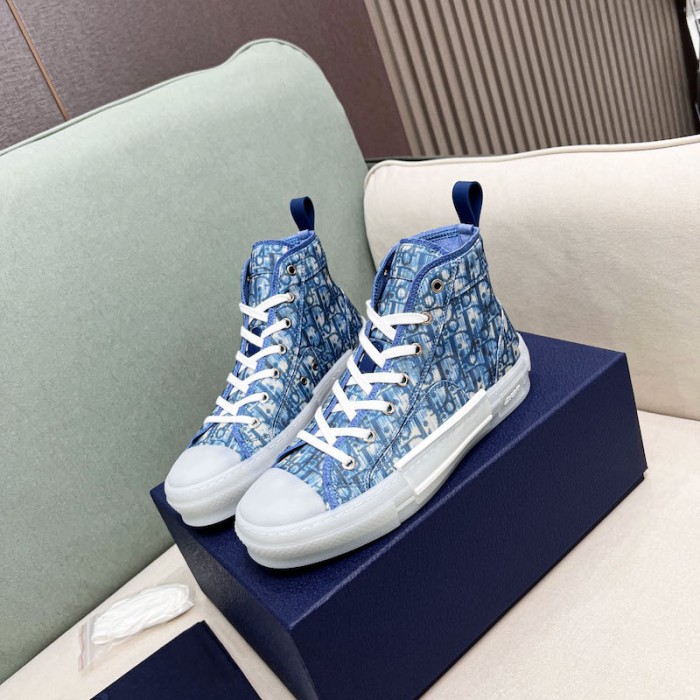D*or and parley b23 high-top sneaker blue D*or oblique parley ocean plastic