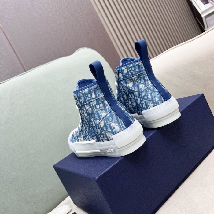 D*or and parley b23 high-top sneaker blue D*or oblique parley ocean plastic