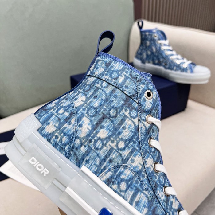D*or and parley b23 high-top sneaker blue D*or oblique parley ocean plastic