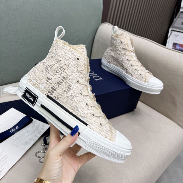 b23 high-top sneaker cream D*or oblique macrame