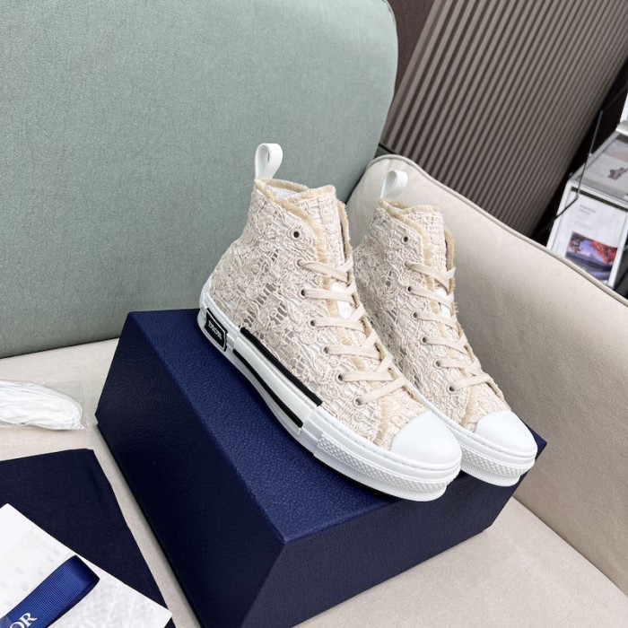 b23 high-top sneaker cream D*or oblique macrame