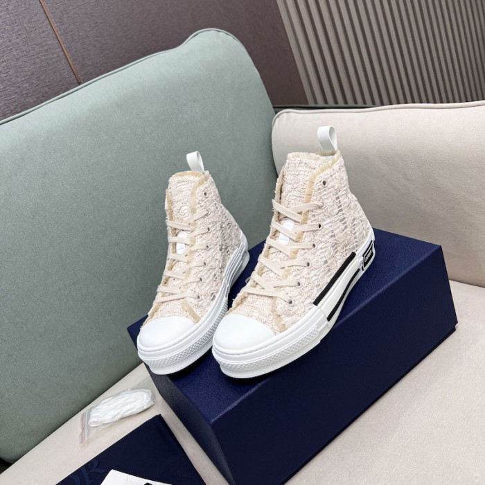 b23 high-top sneaker cream D*or oblique macrame