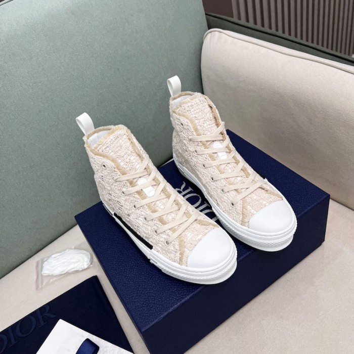 b23 high-top sneaker cream D*or oblique macrame