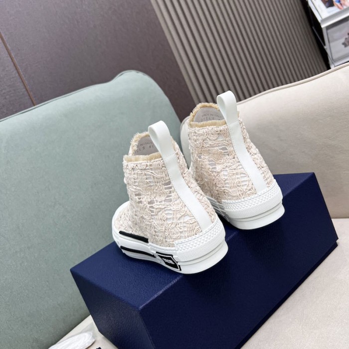 b23 high-top sneaker cream D*or oblique macrame