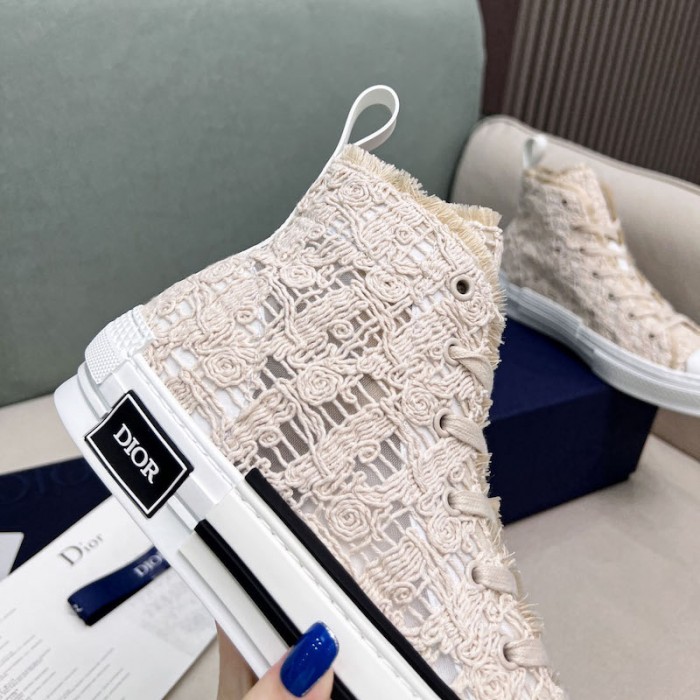 b23 high-top sneaker cream D*or oblique macrame