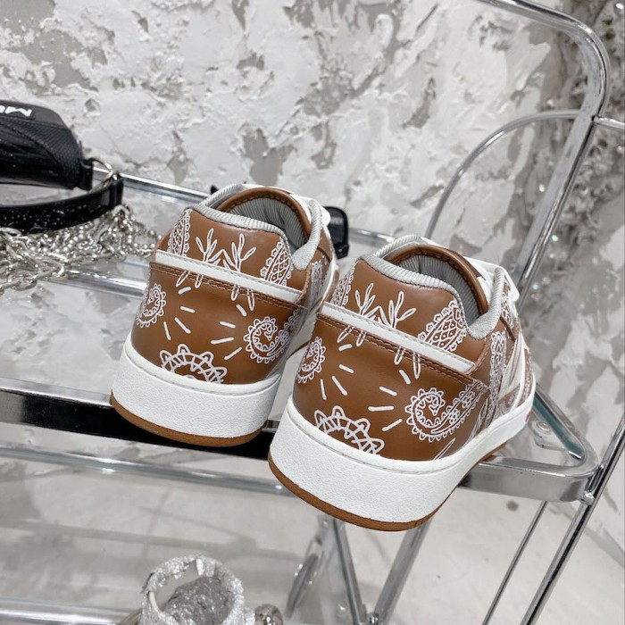 D*or b27 low top sneaker coffee and white smooth calfskin